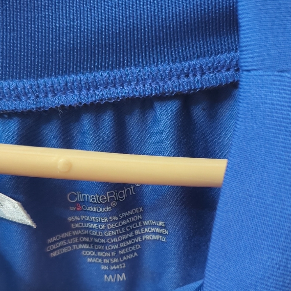 Climate Right by Cuddl Duds Blue High Rise Athletic Leggings | Zip Pocket Active - Picture 2 of 6